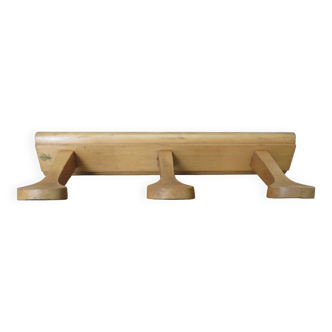 “stella” wall coat rack in solid beech from the 70s
