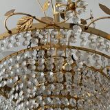 Crystal grapevine waterfall chandelier from the 70s
