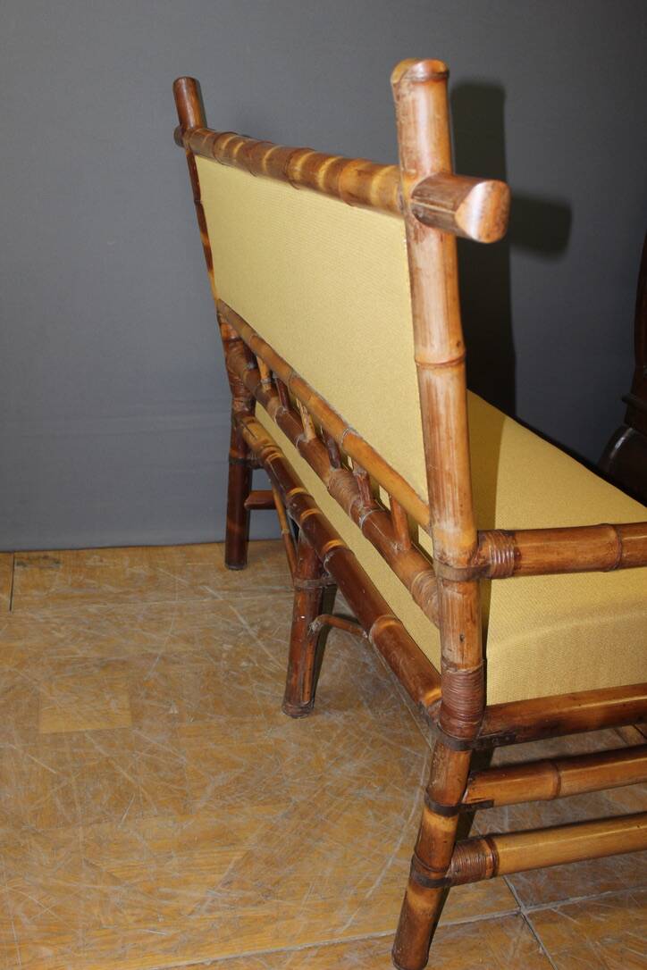 Bamboo Bench from the Napoleon III Period
