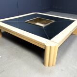 Vintage lacquer coffee table by Alain Delon for Maison Jansen, 1970s