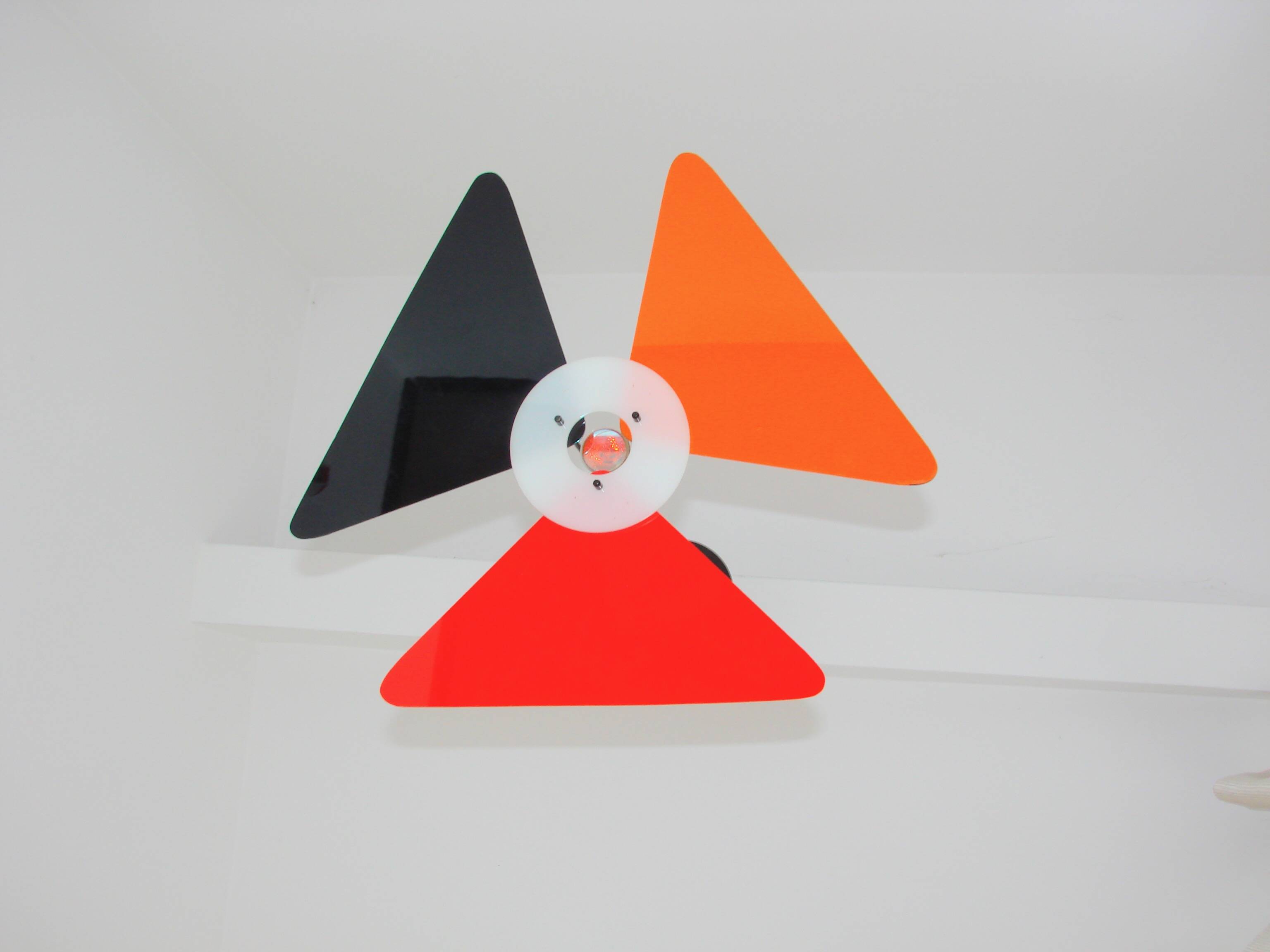 A colourful postmodern pendant light, 1990s.