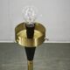 1960s Lidokov Space Age Brass and Opaline Glass Floor Lamp