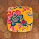 Vintage stool - Upcycling - tapestry - Romy Yellow
