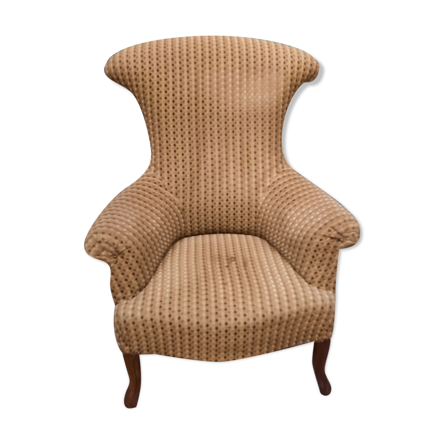 Fauteiuil toad upholstered Napoleon III