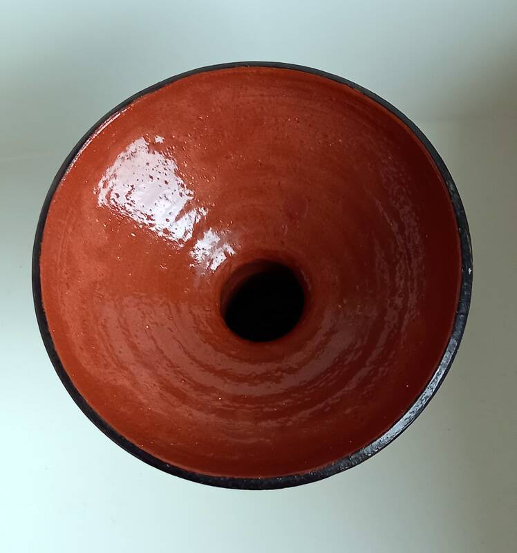 Pair of vintage Basque pottery – glazed ceramic – signed G. Defly