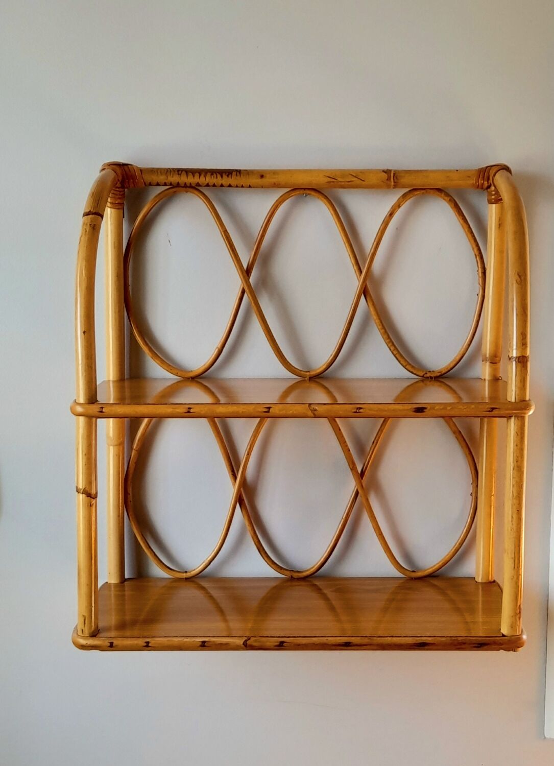Rattan shelf 60s