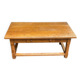 Table basse de ferme en chêne massif 1950 de 105cm