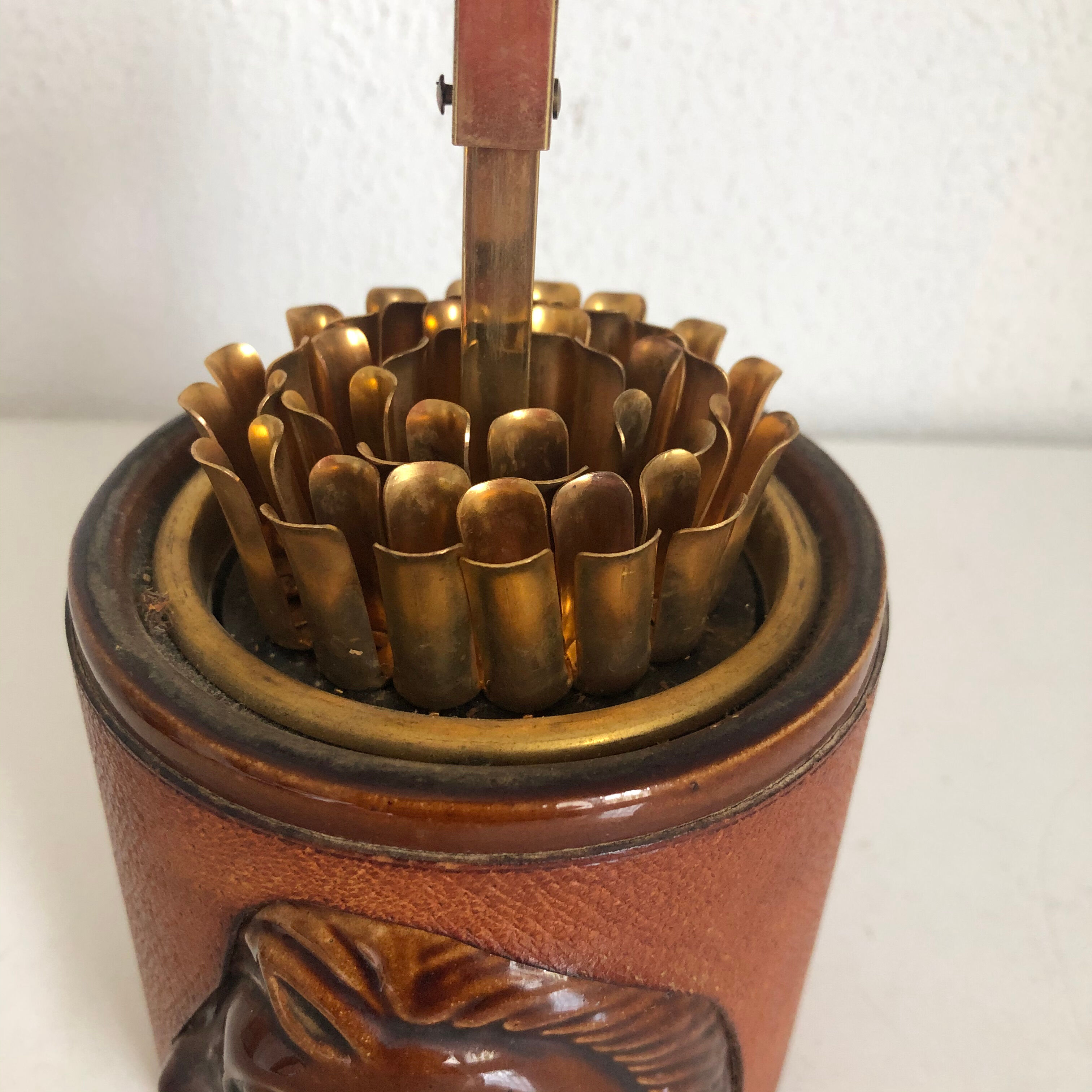 Vintage 1960 Longchamp horse leather cigarette holder - 11 x 10 cm