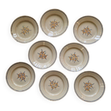 Set of 8 art deco longwy plates