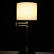 Brass swing arm desk lamp Deknudt 1970s
