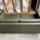 2-seater sofa and 2 armchairs set Pfister for Knoll khaki leather