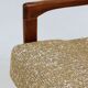 Fauteuil vintage en tissu chiné beige moutarde et olive, Pologne 1960