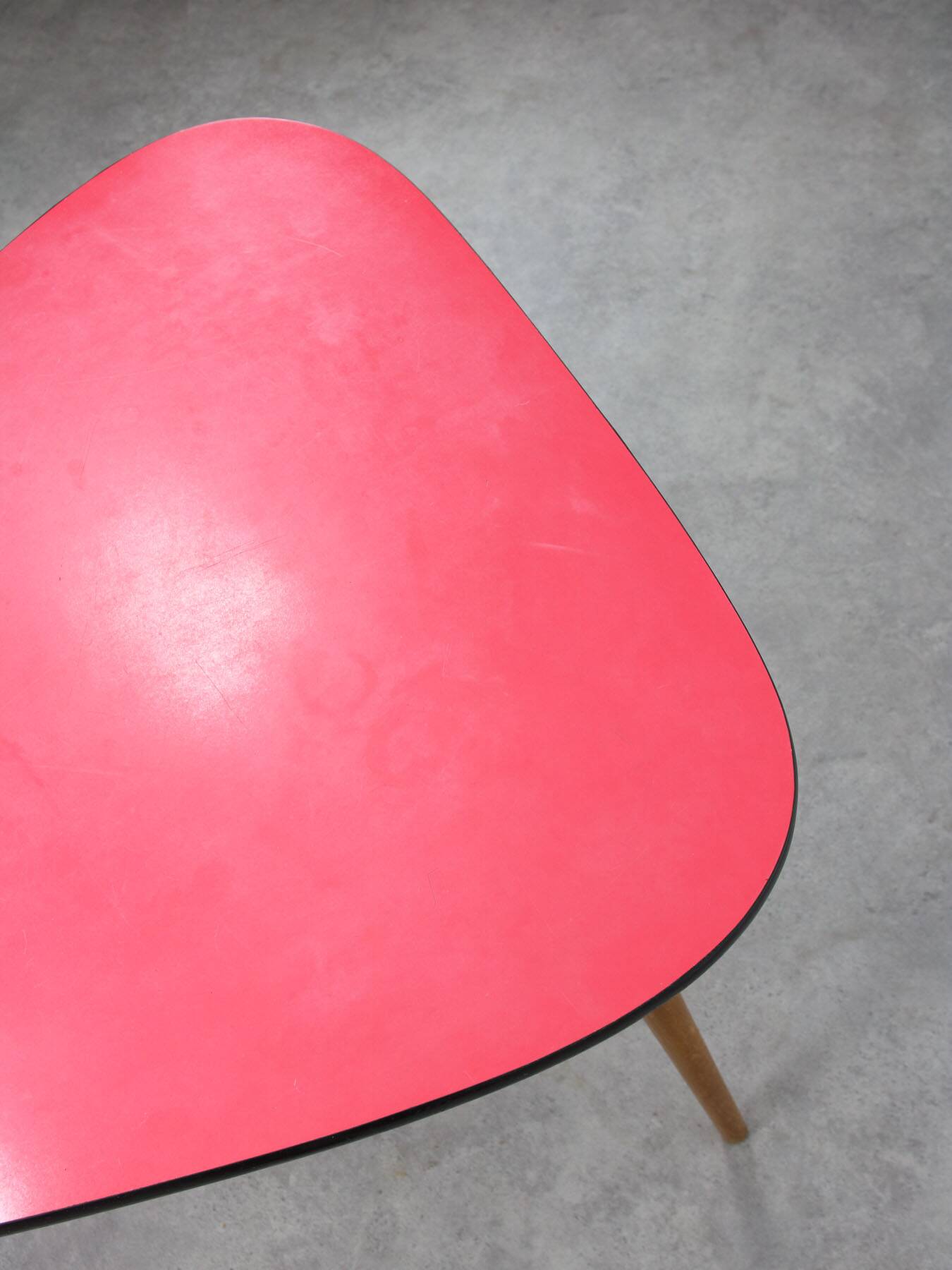 Mid Century Italian Oval Red Table