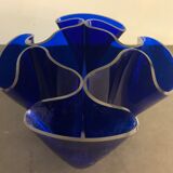 Luigi Massoni handkerchief vase for Guzzini in blue plexiglass