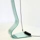 Vintage design floor lamp by Sothis with glass base and white glass shade