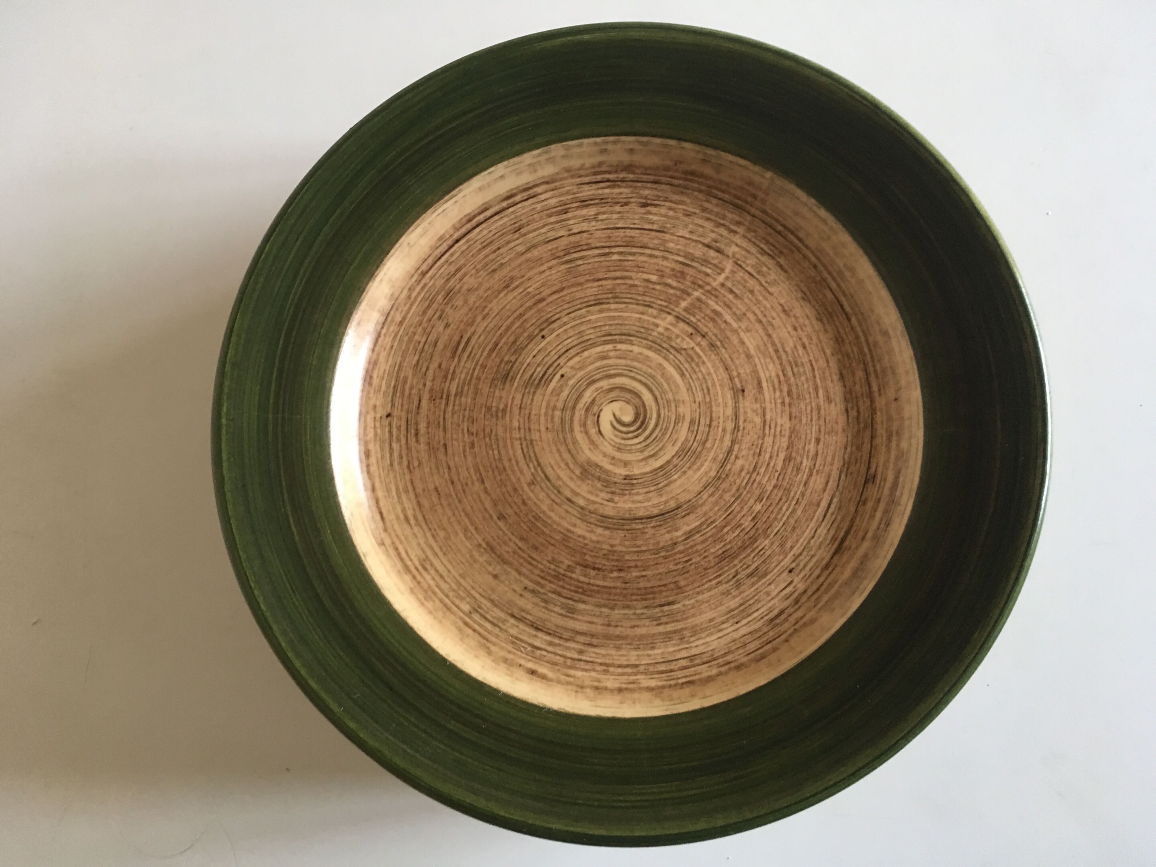 Set de 8 assiettes plates en grès 1970 St Clément bois de rondin de ferme