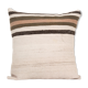 20" x 20" Handmade Organic Striped Square Pillow Cover, Ethnic Chair Decor from Anatolian