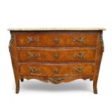 Louis XV style chest of drawers with marble top