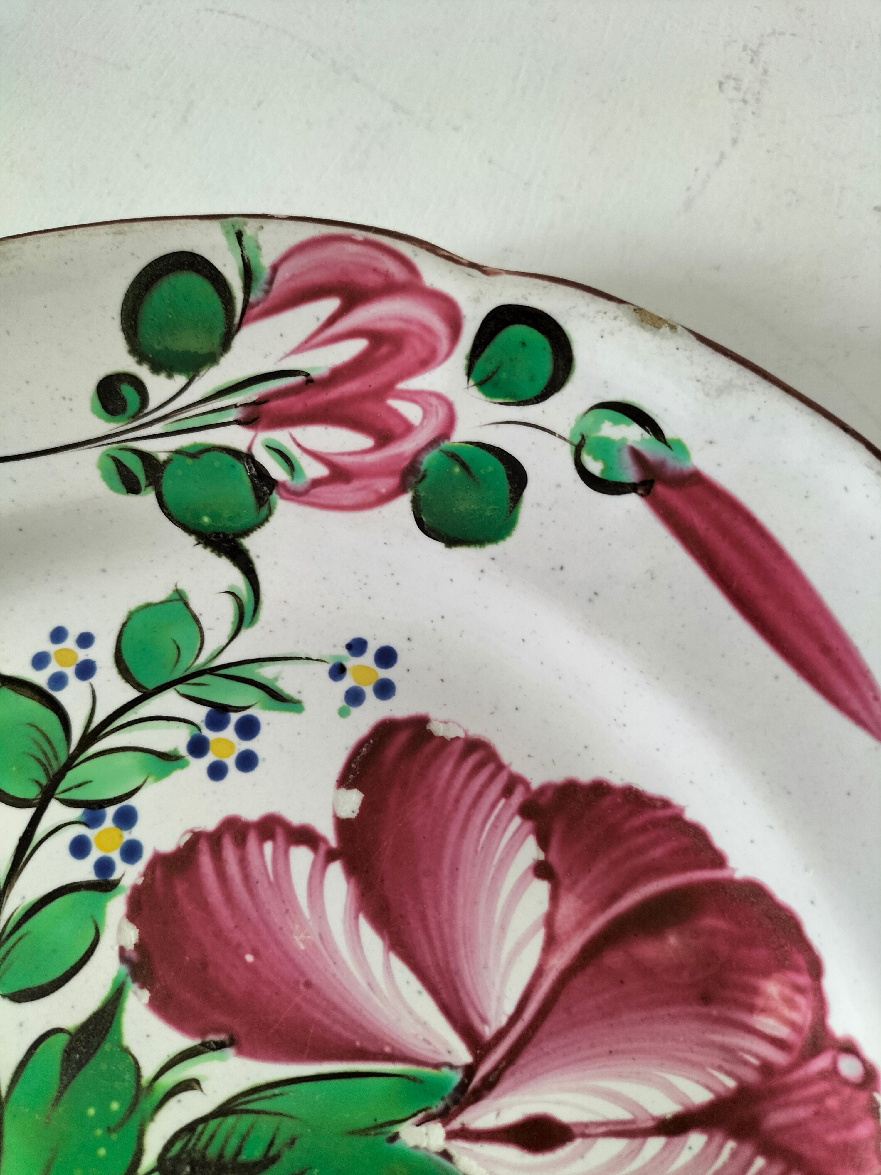 Earthenware plate from the East – attributed to Islettes, 19th century