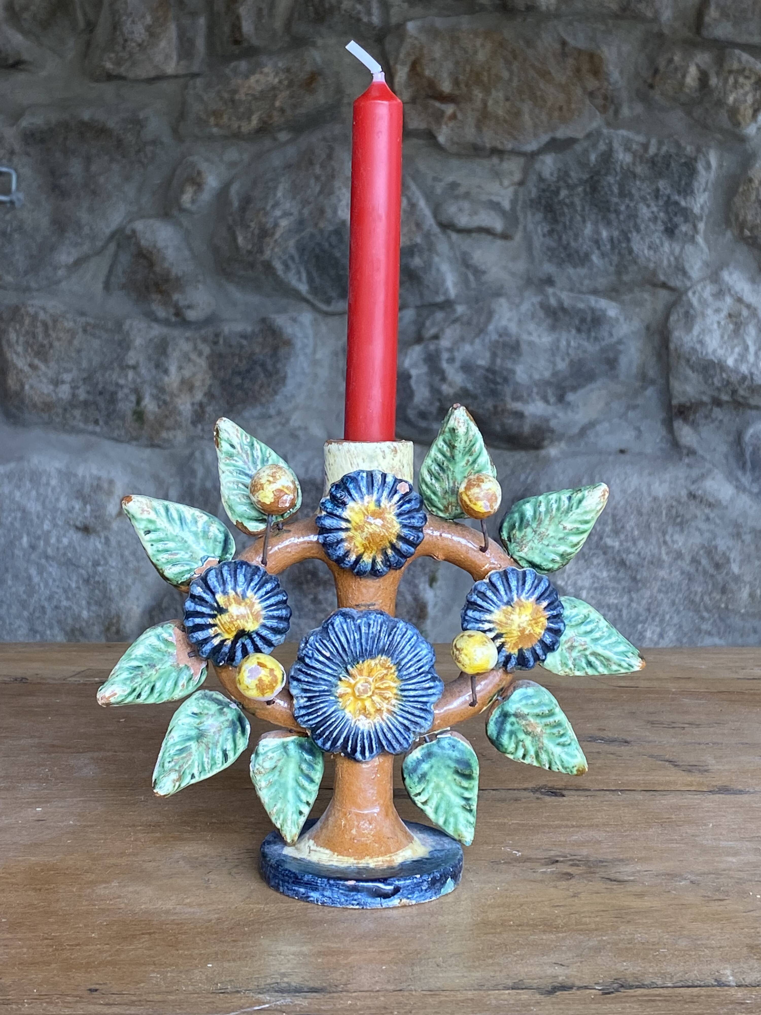 Aurelio FLORES, tree of life shaped candlestick