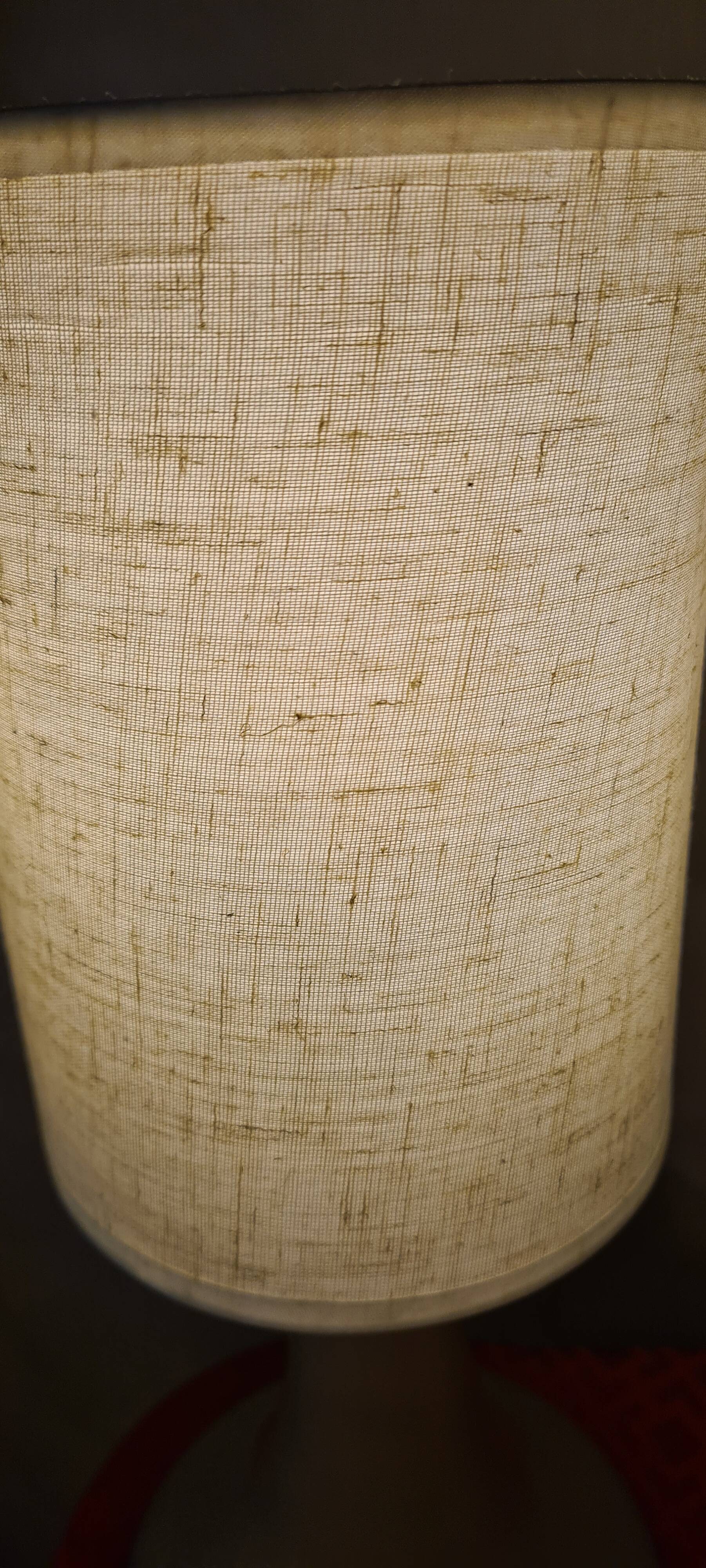 pair of taupe ceramic bedside lamps with linen lampshade 37x15