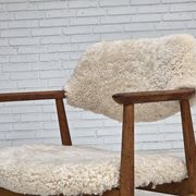 1960s, Danish design by Erik Kirkegaard, model 43, genuine sheepskin.