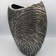 Vase in ceramic form and silver modernist effects 26.5 cm