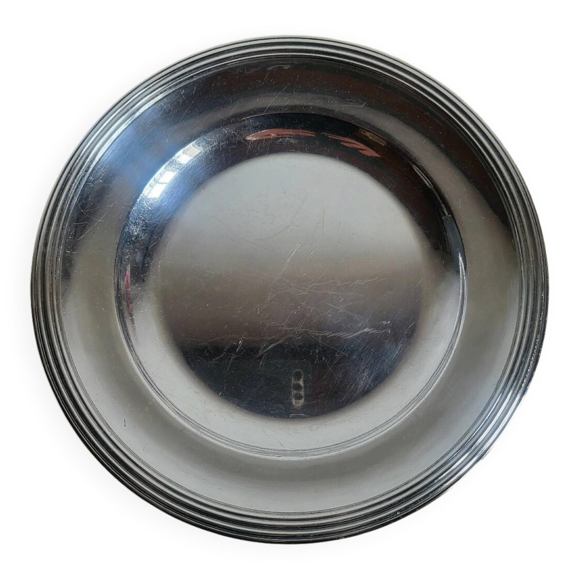 CHRISTOFLE Round Plate in silver-plated metal