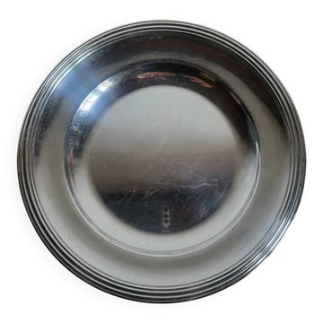 Plat rond Christofle en métal argenté