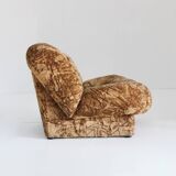 Vintage italian armchair velvet 1970s