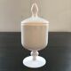 White opaline pot