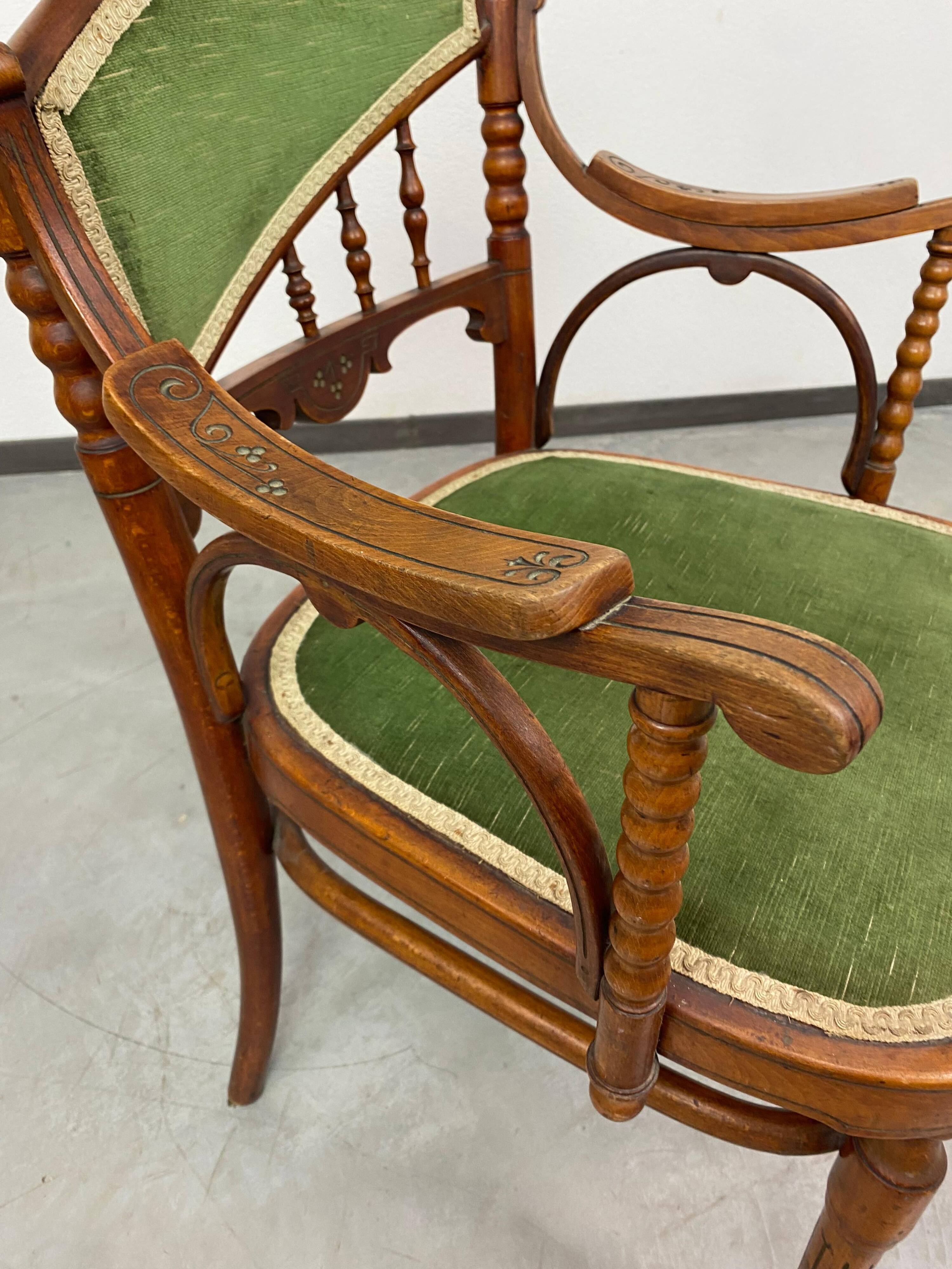 Jugendstil armchairs by J&J Kohn