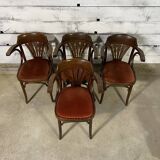 Set of 4 bistro armchairs
