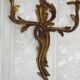 Magnificent French Vintage Bronze Triple Light Acanthus Leaf Wall Sconce 4798