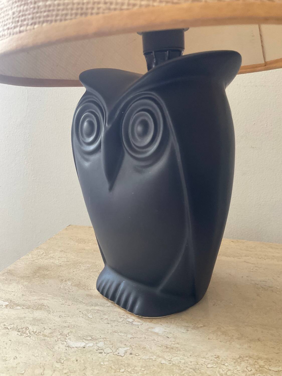 Vintage ceramic owl lamp