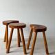 Vintage tripod stool trio