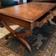 English mahogany desk early twentieth opening to two drawers