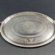 Very large silver metal serving tray christofle malmaison model