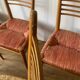 6 chaises paillées Genevieve Pons