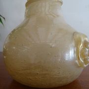 Vase with handle Scavo Seguso Vetri d'Arte iridescent glass Murano 1950