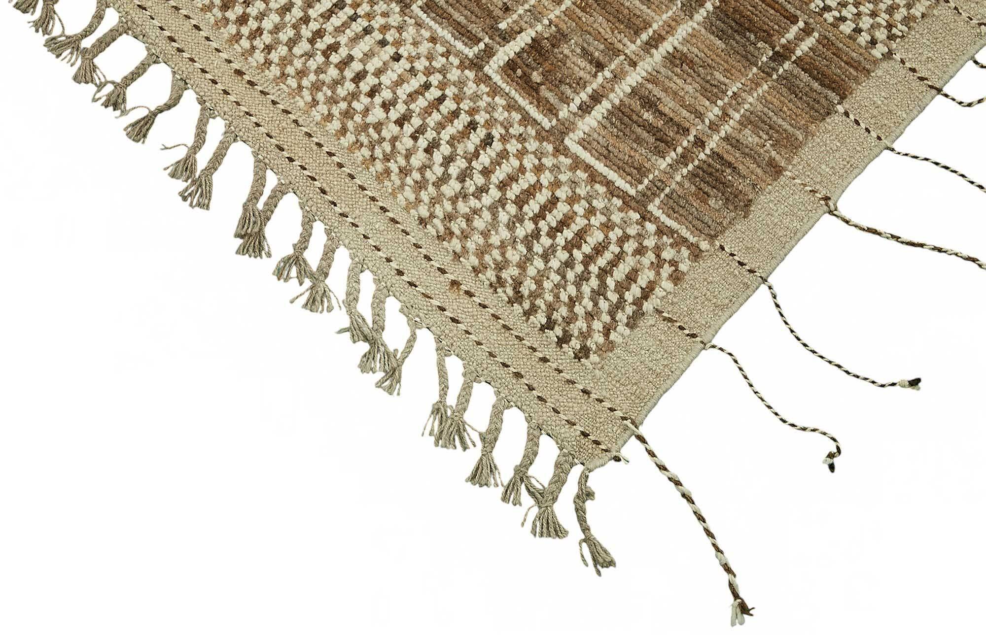 Tapis turc unique fait main en laine beige, 203 cm x 295 cm
