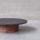 Slate and wood coffee table french mid-century