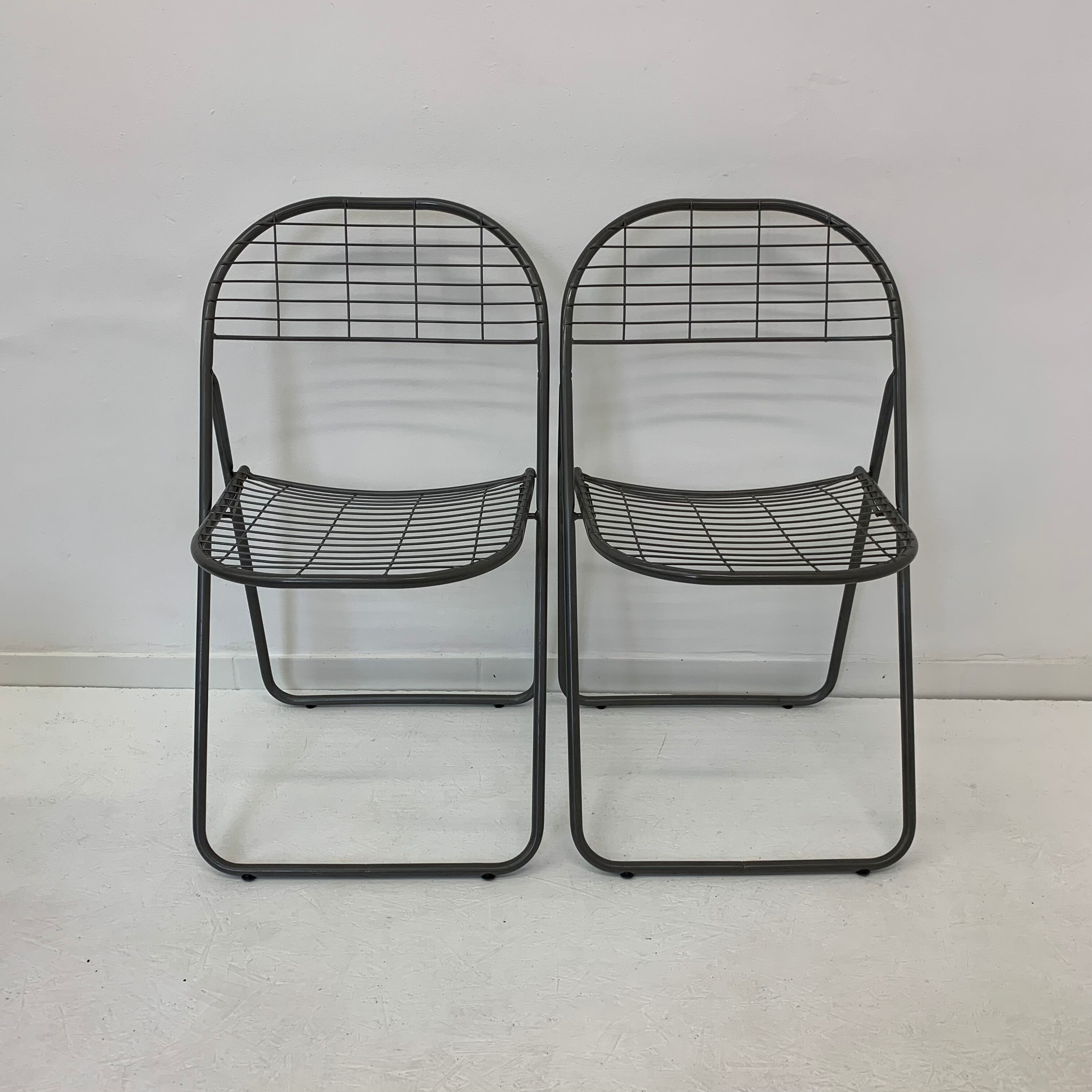 Ensemble de 2 chaises métalliques post-modernes par Niels Gammelgaard pour Ikea, années 1980
