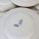 6 antique flat plates, Bordeaux (Jules Vieillard) and Longwy earthenware