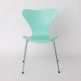 Chaise Iconic Série 7 d'Arne Jacobsen – Laque turquoise, Original Fritz
