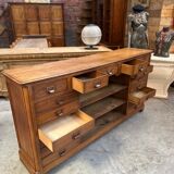 Early 20th-century oak hardware counter