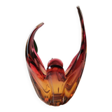 Empty pocket/Cutting/Centerpiece Murano, in blown Art glass. Floral shape/tulip