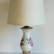 Ceramic Lamp Italy Roses and Gold