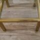 Table basse ou d'appoint en laiton et verre 1970
