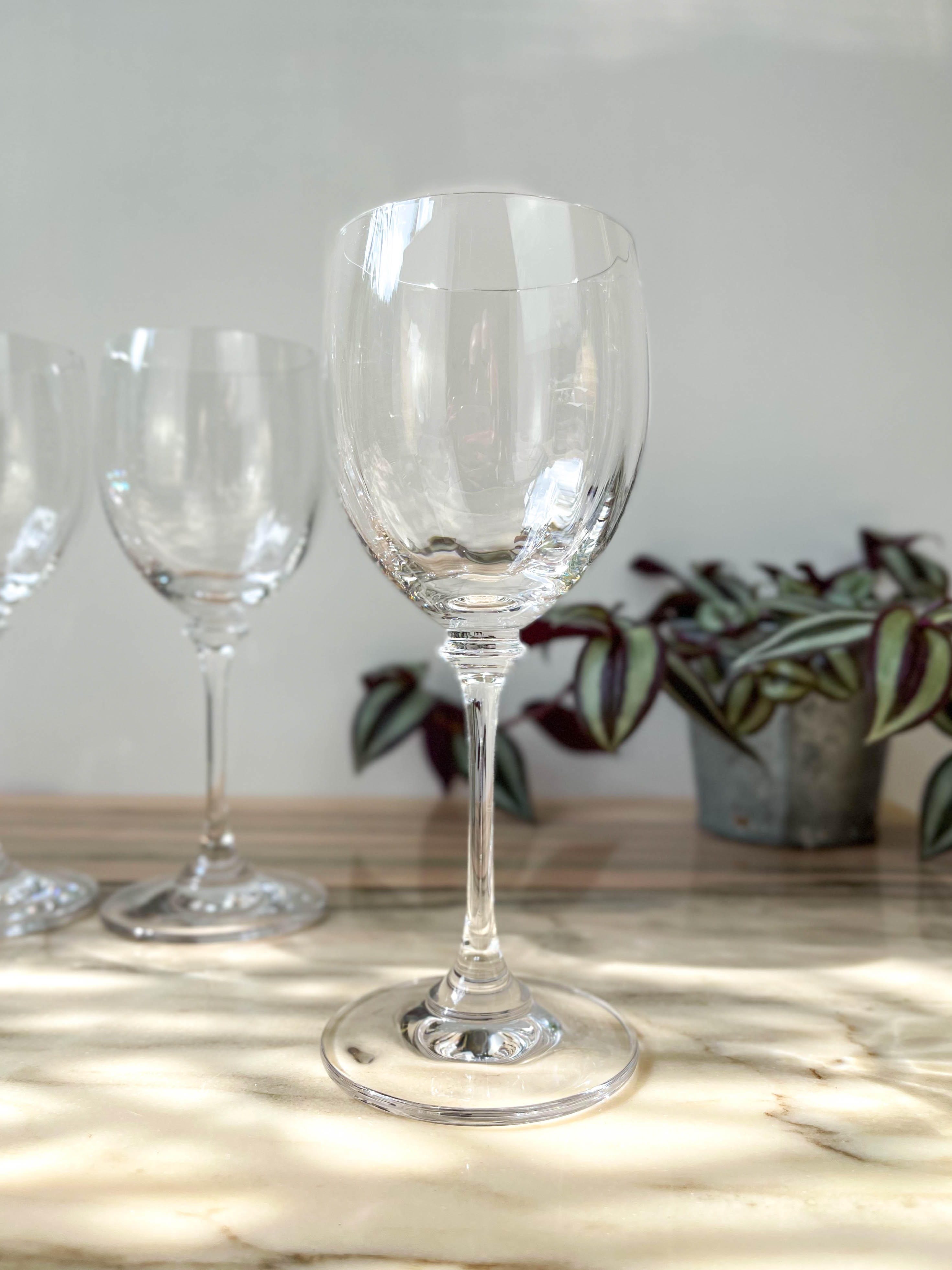 6 crystal red wine glasses Mikasa model Stephanie